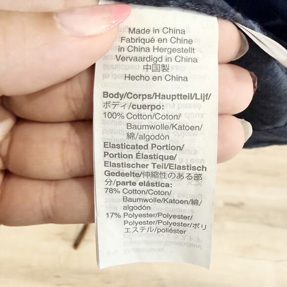 Madewell Indigo Ruffle Neck Smocked Babydoll Dress Lalaine Wash Size M NWT - Picture 5 of 7